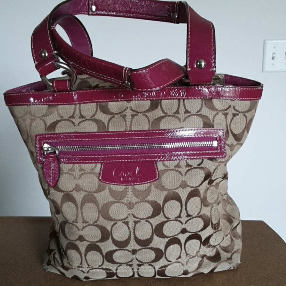 Coach Penelope Signature Lunch Berry Tote